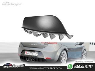 DIFUSOR TRASERO SEAT LEON 1P 2005-2012 NEGRO MATE
