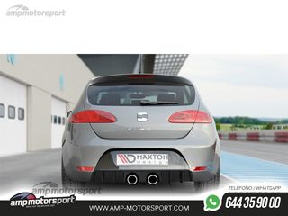 DIFUSOR TRASERO SEAT LEON 1P 2005-2012 NEGRO MATE