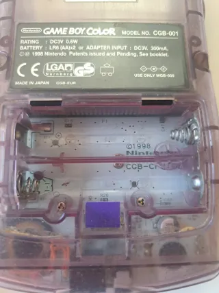 Game Boy Color Morado Transparente + 4 Juegos