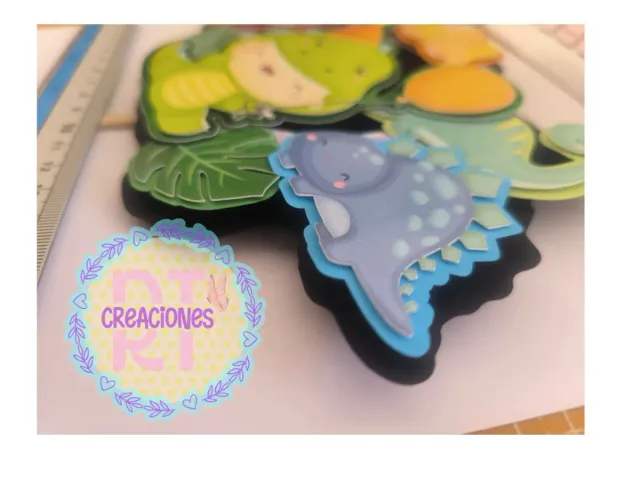 Topper Tarta Dinosaurios Fiesta Cumpleaños