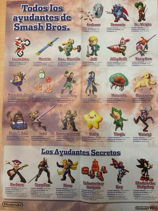 Póster Super Smash Bros. Brawl Nintendo Wii
