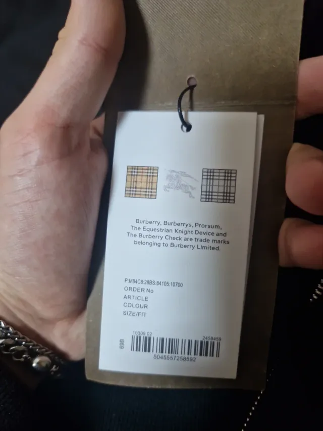 Felpa zip Burberry nera