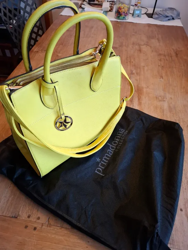 Borsa Primadonna Collection Gialla in pelle