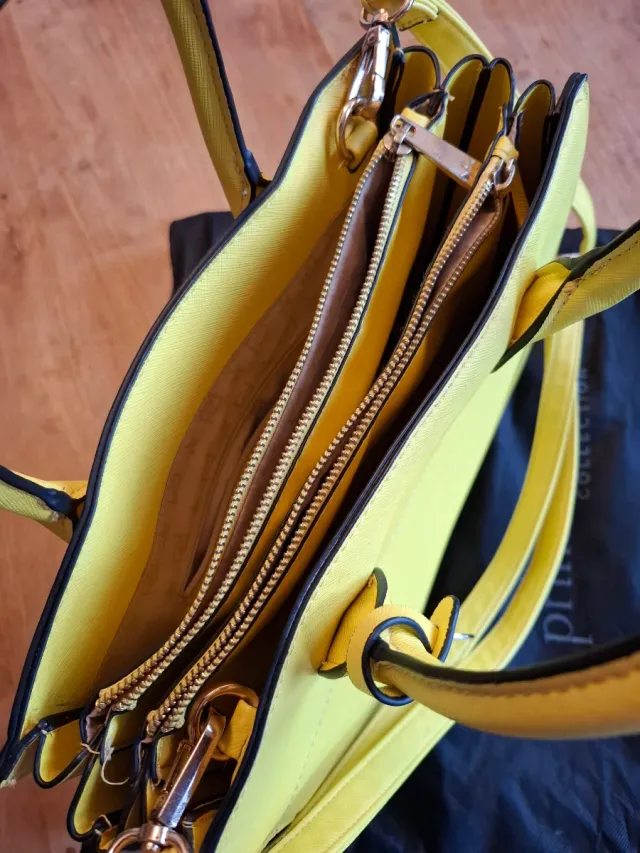 Borsa Primadonna Collection Gialla in pelle