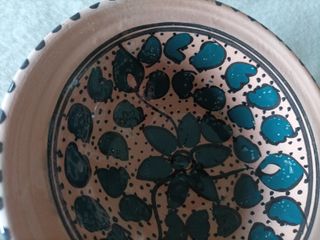 Posacenere in terracotta dipinto a mano