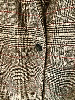 Abrigo paño cuadros Stradivarius