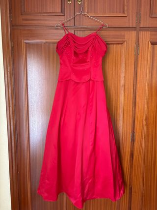 Vestido fiesta rojo talla 36