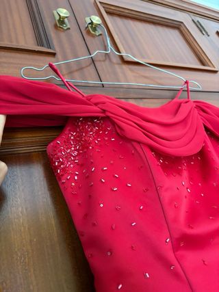 Vestido fiesta rojo talla 36