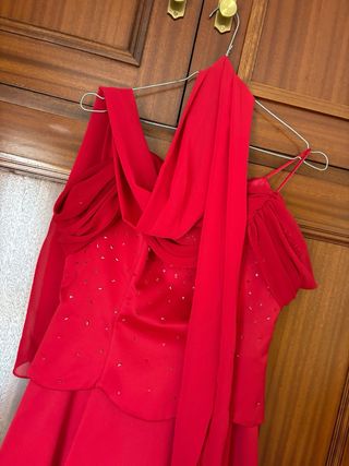 Vestido fiesta rojo talla 36