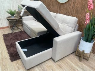 Sofá Cama Beige Tela
