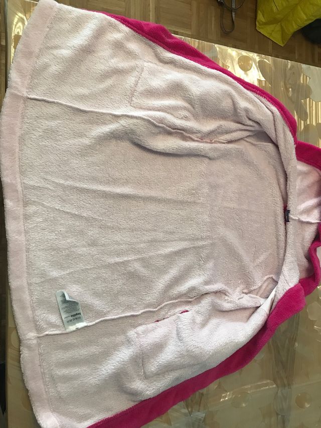 Albornoz niña 98/104 rosa pulpo. Sin usar