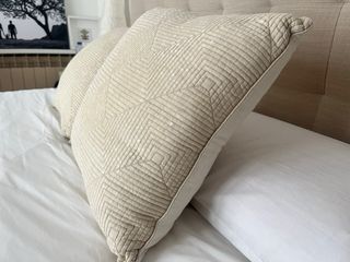 Juego de 2 cojines cuadrados beige 40x40