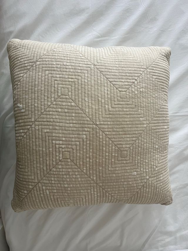 Juego de 2 cojines cuadrados beige 40x40