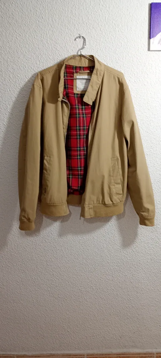 Chaqueta Bomber Pull&Bear Harrington Beige