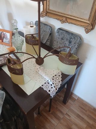 Lámpara de techo con 3 tulipas