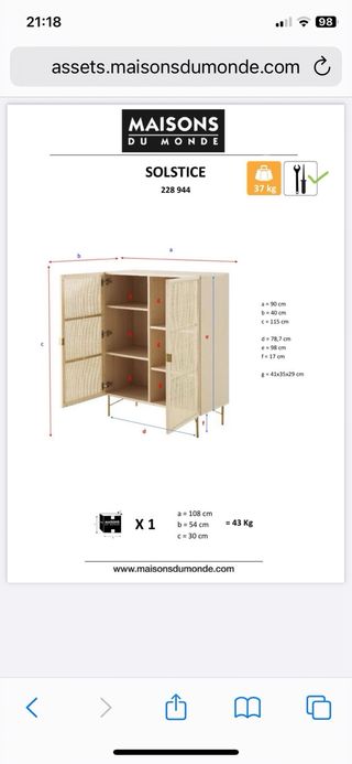 Armario Solstice Maisons du Monde