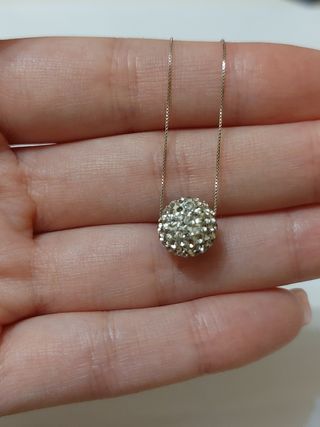 Collana oro 750 con pendente sfaccettato