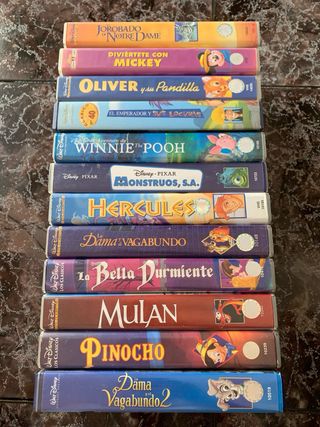 Lote 12 Películas VHS Disney Clásicos