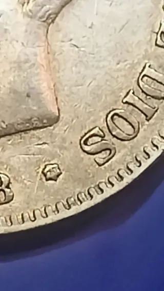 Moneda 5 Pesetas 1878 plata 900