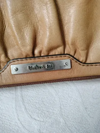 Bandolera de piel color coñac