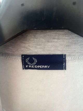 Jersey Fred Perry Gris Media Cremallera