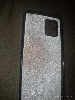 Cover Glitter Blu/Argento Motorola E13