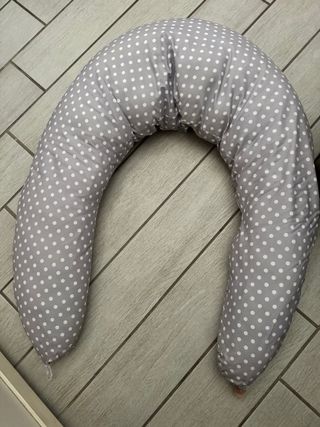 Cuscino allattamento pois grigio.