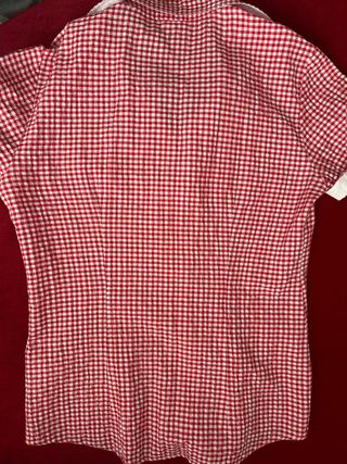 Camicia donna a quadri rossa e bianca