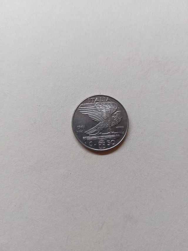 Moneta Italia 1941 XIX Aquila Fascio