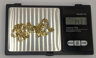 Cadena Calabrote de oro de 18k. 14.31 g, 52 cm.