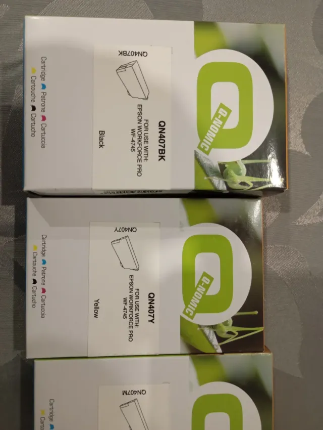 4 Tintas Epson QN407 BK, Y, M, C