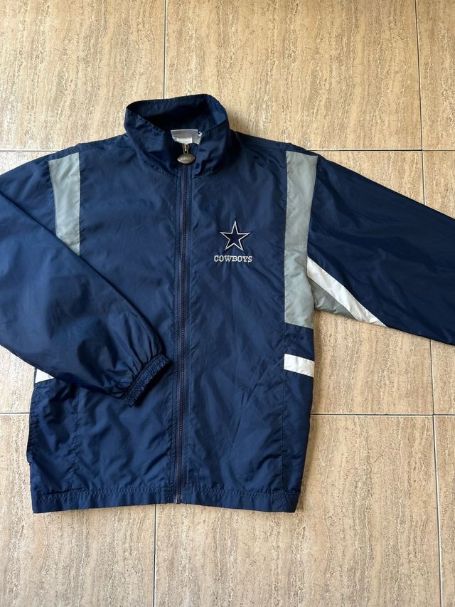 Chaqueta vintage deportiva cortavientos azul