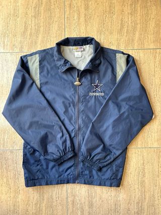 Chaqueta vintage deportiva cortavientos azul