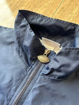 Chaqueta vintage deportiva cortavientos azul