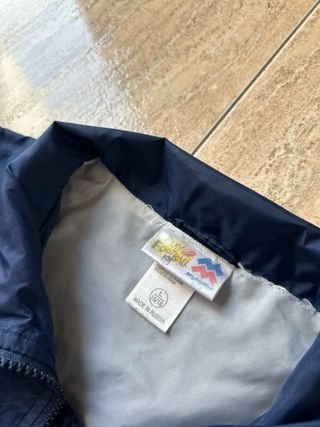 Chaqueta vintage deportiva cortavientos azul