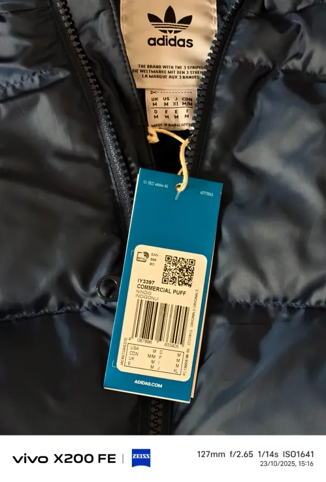 Chaqueta acolchada Adidas Tonal Puffer Azul