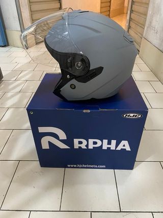 Casco Moto Gris Unik Talla L