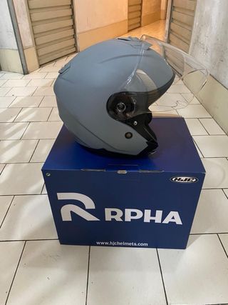 Casco Moto Gris Unik Talla L