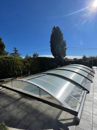 Cubierta de piscina telescópica