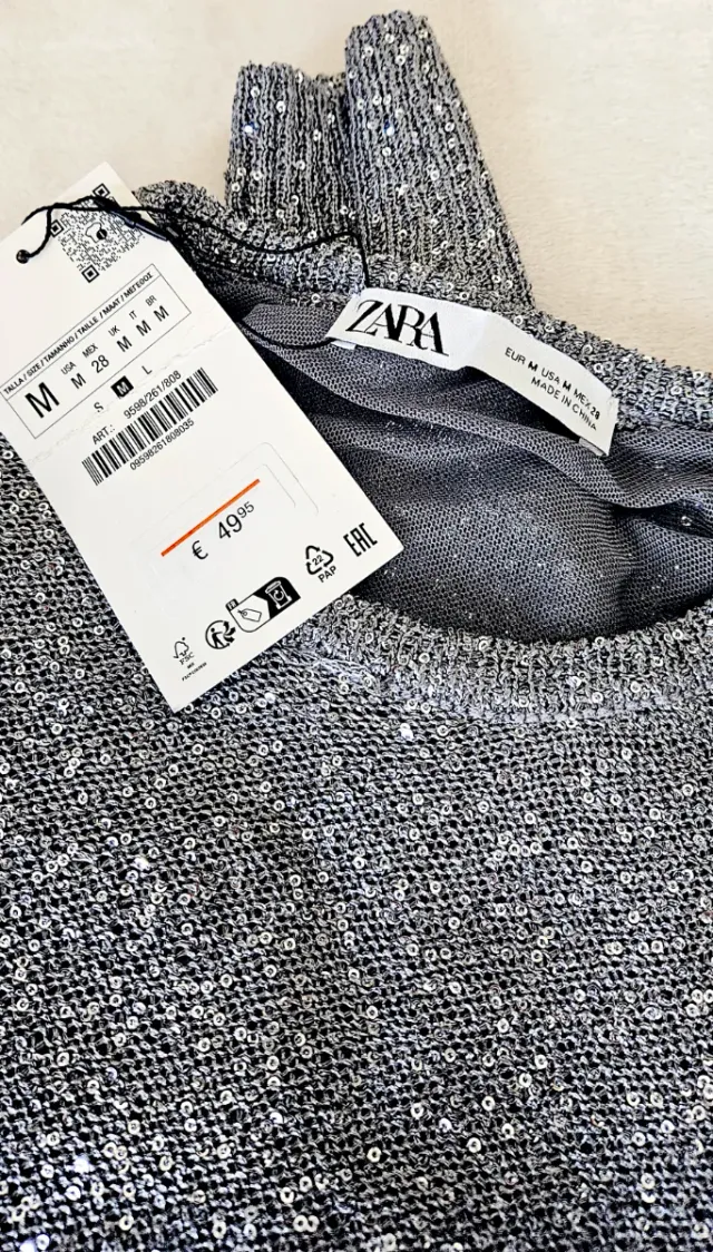 Jersey Zara M lentejuelas