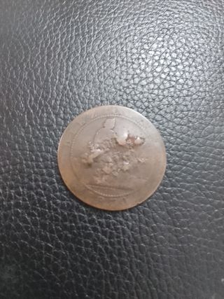 Moneda Juventud Socialista J.S. Resello politico.