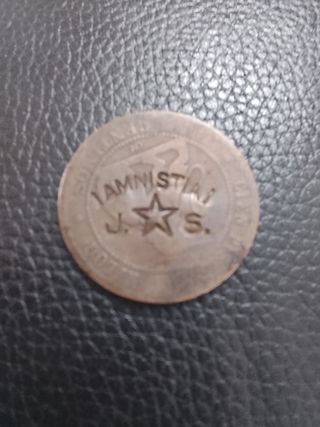 Moneda Juventud Socialista J.S. Resello politico.