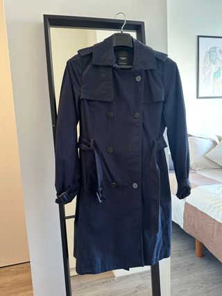 Gabardina Mango Azul Marino