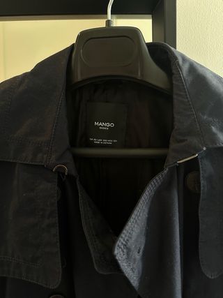 Gabardina Mango Azul Marino