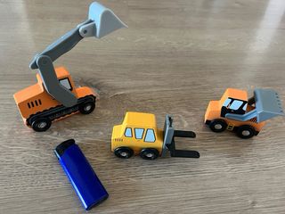 Juego Vehículos Construcción Madera