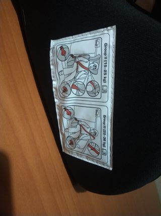 Silla Coche Grupo 2/3 Negro/Rojo (15-36)