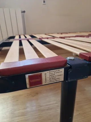 Somier Lomonaco Negro y Madera