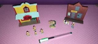 Figura Lucky Luke, Jolly Jumper y Hnos Dalton