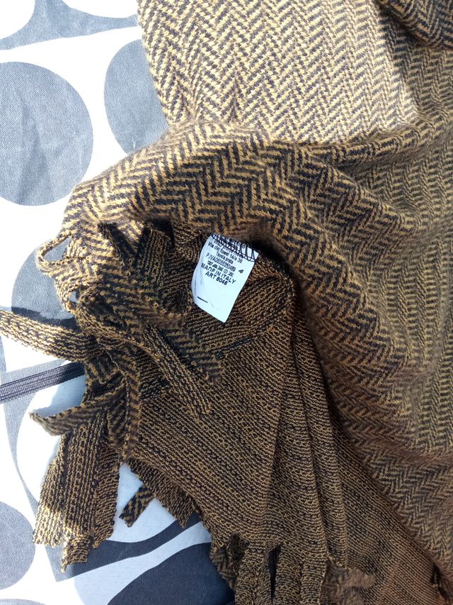 Poncho espigas suave con flecos