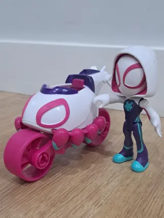 Moto Spiderman con Muñeca